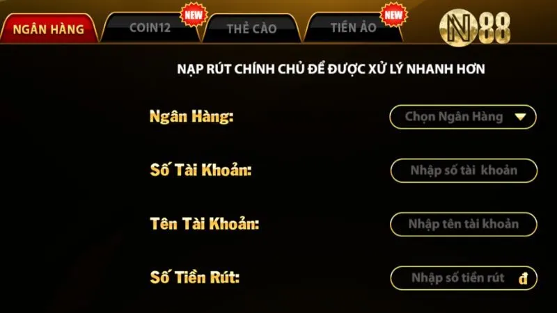 Những lưu ý quan trọng khi rút tiền tại N88